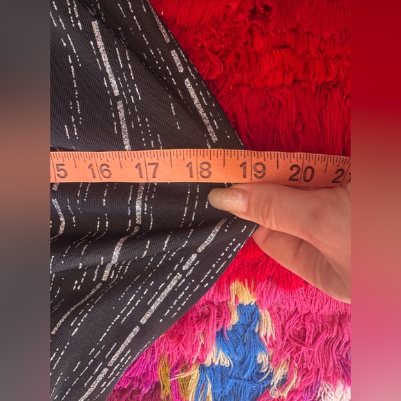 90s Vintage Fredricks of Hollywood Slinky Black Halter Dress w Beaded Chains - Picture 8 of 9